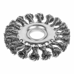 Щетка-крацовка дисковая, витая стальная проволока, посад. d=22,2 мм, d=100мм, (шт.)