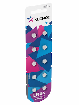 Батарейка алкалиновая таблетка,  блистер, AG13 LR44, KOCG13(LR44)10BL(KOC-LR44-10BL) 10шт., (уп.)