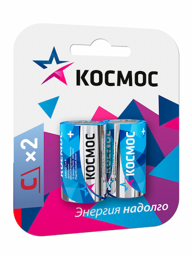 Батарейка алкалиновая, блистер, тип С, LR14, KOCLR14MAX2BL(KOC-LR14MAX-2BL), 2 шт., (уп.)