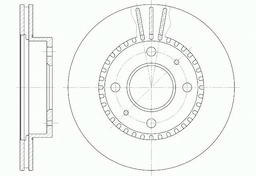 Диск тормозной вентилируемый G-brake  GR-02236