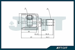 ШРУС внутренний  JETT V40-4009