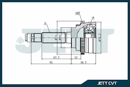 ШРУС внешний  JETT V42-2021 ABS