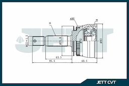 ШРУС внешний  JETT V42-4036 ABS