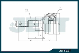 ШРУС внешний  JETT V43-0211