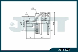 ШРУС внешний  JETT V43-1012 ABS