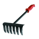 Грабли 6 витых зубьев, с пластиковой рукояткой, (шт.)