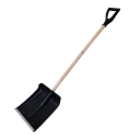 Лопата снегоуборочная пластмассовая, дер. черенок, V-образная ручка, 350х350 мм, (шт.)