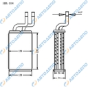 TOYOTA HIACE Радиатор отопителя салона