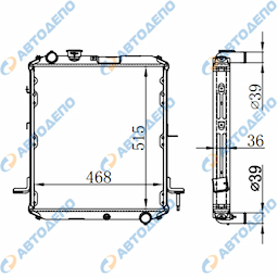 ISUZU Радиатор охлаждения двигателя