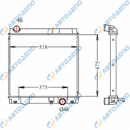 MITSUBISHI FUSO, CANTER Радиатор охлаждения двигателя