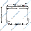 NISSAN ATLAS  1992-1997 Радиатор охлаждения двигателя С ПЛАСТИКОВЫМИ БАЧКАМИ И МЕТАЛЛИЧЕСКИМИ ПЛАНКАМИ
