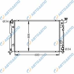 TOYOTA ALLION, PREMIO, CALDINA, OPA, WISH 2000-2009 Радиатор охлаждения двигателя