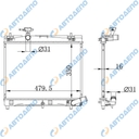 TOYOTA YARIS, VIOS, LIMO Радиатор охлаждения двигателя