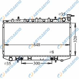 NISSAN PULSAR, SUNNY, AD, WINGROAD 1994-1999 Радиатор охлаждения двигателя