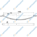 MITSUBISHI L200 Рессора в сборе, задняя