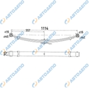 ISUZU ELF Рессора в сборе, передняя, 3 листа, параболическая