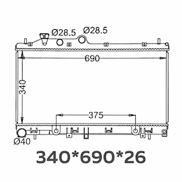 SUBARU LEGACY 2009- Радиатор охлаждения двигателя