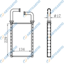 HINO 500 Радиатор печки