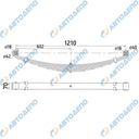 ISUZU ELF Рессора в сборе, задняя, 7листов