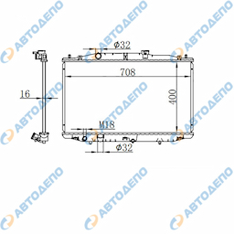 HONDA ACCORD 2003- Радиатор охлаждения двигателя