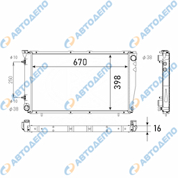 SUBARU FORESTER 1998- Радиатор охлаждения двигателя