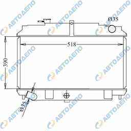 NISSAN ATLAS 1995-1997 Радиатор охлаждения двигателя