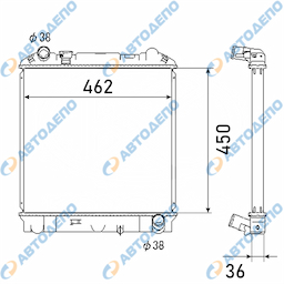 ISUZU ELF NISSAN ATLAS 1999- Радиатор охлаждения двигателя