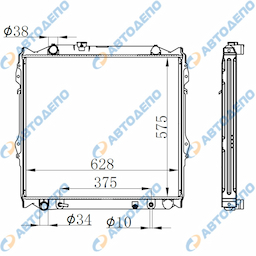 TOYOTA HILUX SURF Радиатор охлаждения двигателя