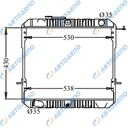 NISSAN ATLAS Радиатор охлаждения двигателяБ С ПЛАСТИКОВЫМИ БАЧКАМИ И МЕТАЛЛИЧЕСКИМИ ПЛАНКАМИ