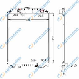 HINO RANGER ,HINO 500 HINO 500  HINO RANGER  GH ,FM1J ,FG Радиатор охлаждения двигателя