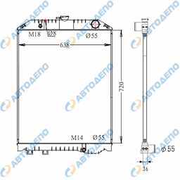 HINO RANGER HINO 500 Радиатор охлаждения двигателя