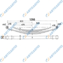 ISUZU ELF Рессора в сборе задняя, с подрессорником