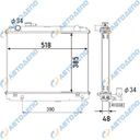 TOYOTA DYNA, TOYOACE 1997- Радиатор охлаждения двигателя