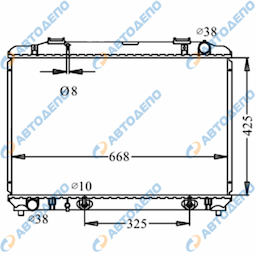 TOYOTA TOWNACE, LITEACE, NOAH 1998-2004 Радиатор охлаждения двигателя, без горловины