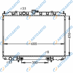 NISSAN X-TRAIL, SERENA, LIBERTY 2001-2004 Радиатор охлаждения двигателя