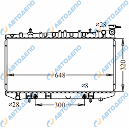 NISSAN SUNNY 1990-  AD VAN 1990-1993 , PRESEA 1990-1995, PULSAR 1990-1995 Радиатор охлаждения двигателя