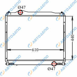 MITSUBISHI CANTER 1999-2004  BUS 1994-1999 Радиатор охлаждения двигателя