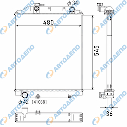 TOYOTA DYNA, TOYOACE, HINO DUTRO 2000-2010 Радиатор охлаждения двигателя