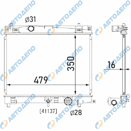 TOYOTA, DAIHATSU URBAN CRUISER 2009-, YARIS 2006-, CHARADE 2011 Радиатор охлаждения двигателя