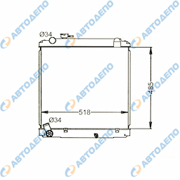TOYOTA DYNA, TOYOACE 1995-2001 Радиатор охлаждения двигателя