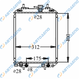 TOYOTA DAIHATSU BOON  2010-    PASSO 2016- TANK 2016-  ROOMY 2016-  SUBARU JUSTY 2016-  DAIHATSU THOR 2016- Радиатор охлаждения двигателя