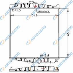NISSAN DIESEL, UD, CONDOR 1999- Радиатор охлаждения двигателя