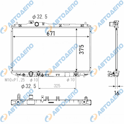 HONDA CIVIC 2012- Радиатор охлаждения двигателя