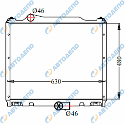 MITSUBISHI CANTER  ROSA  2008- Радиатор охлаждения двигателя, медный