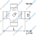ISUZU Крестовина, TIS-164, UJ-343