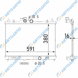 NISSAN BLUEBIRD, BLUEBIRD SYLPHY, JUKE, STANZA, AXXESS 2005, CUBE Радиатор охлаждения двигателя