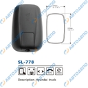 MITSUBISHI, HYUNDAI HD45, HD65, HD72, HD78 зеркало заднего вида 320x200mm, крепление шар 28mm