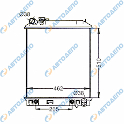 ISUZU ELF  2006-  NISSAN ATLAS 2006-, MAZDA TITAN  2006- Радиатор охлаждения двигателя
