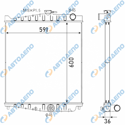 NISSAN UD CONDOR  1999- Радиатор охлаждения двигателя.