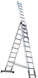 Лестница алюминиевая универсальная, трехсекционная, 13 ступеней, (шт.)